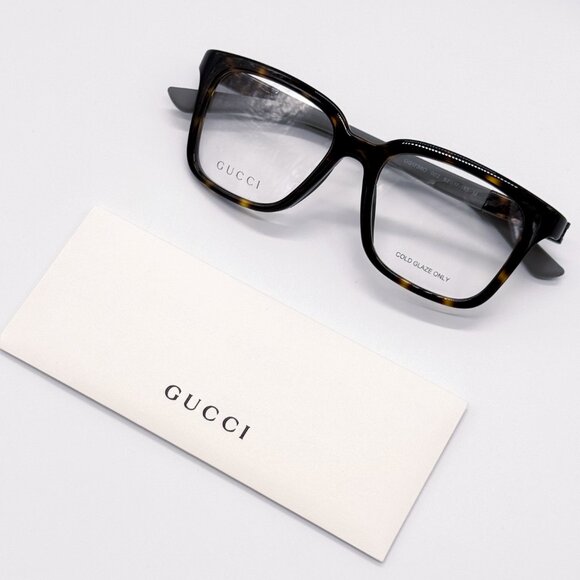 NEW GUCCI GG1738O 002 HAVANA/GREY MEN EYEGLASSES GUCCI - Picture 9 of 12